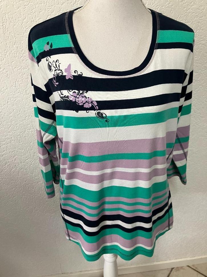 bexleys maat XL oksel tot oksel 64 cm-3/4 mouw-100% katoen, Kleding | Dames, Blouses en Tunieken, Zo goed als nieuw, Maat 46/48 (XL) of groter