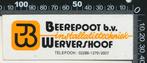 Sticker: Beerepoot Installatietechniek - Wervershoof, Ophalen of Verzenden, Zo goed als nieuw, Bedrijf of Vereniging