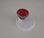 Ring rode steen. 19. Nieuw, Overige materialen, 19 tot 20, Nieuw, Ophalen of Verzenden