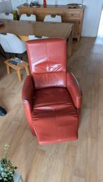 Luxe leren relaxstoel, Ophalen, Gebruikt, 50 tot 75 cm