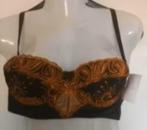 NIEUW pracht zwart/rode beugel BH merk Gina`s maat 80 B, Kleding | Dames, Gina, Verzenden, Zwart, BH