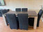 Stevige eet hoek 6 stoelen, Ophalen, Gebruikt
