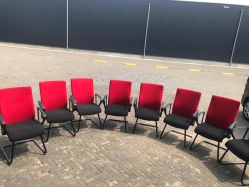 Vergaderstoel 4 x, Huis en Inrichting, Bureaustoelen, Zo goed als nieuw, Rood, Ophalen