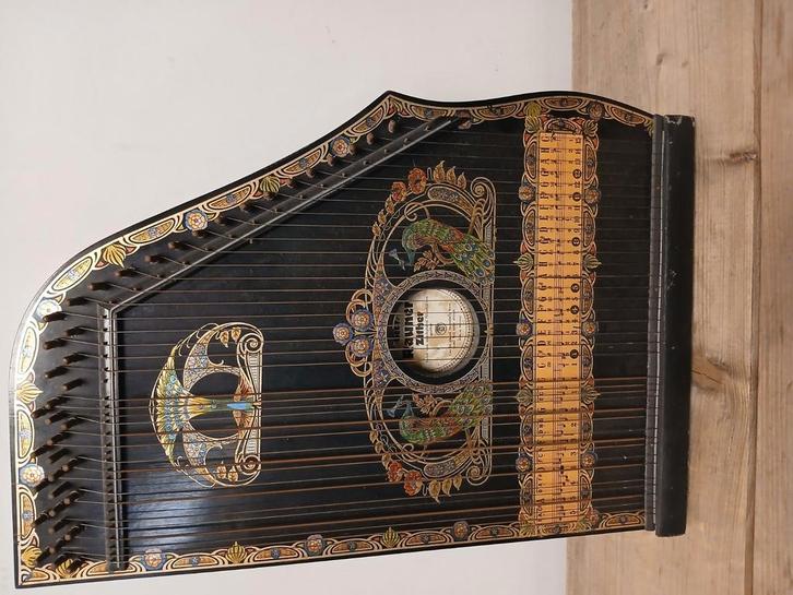 Zither citer tafelharp gebr. Raumer Germany schootharp, Muziek en Instrumenten, Snaarinstrumenten | Harpen, Gebruikt, Ophalen of Verzenden
