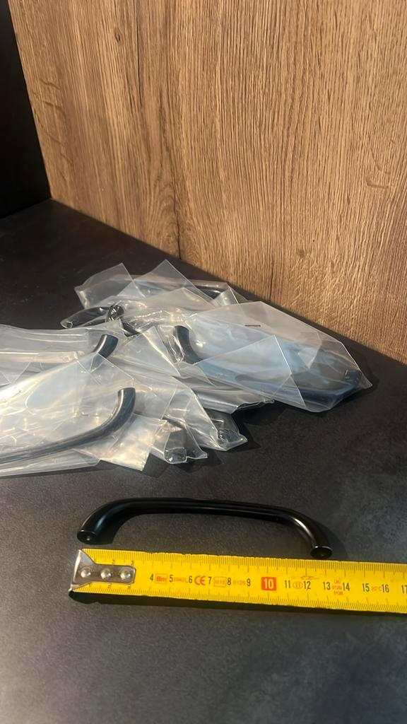 NIEUW Zwarte Gepoedercoate Handgrepen - 12 stuks, Huis en Inrichting, Keuken | Keukenelementen, Nieuw, Minder dan 100 cm, Minder dan 50 cm
