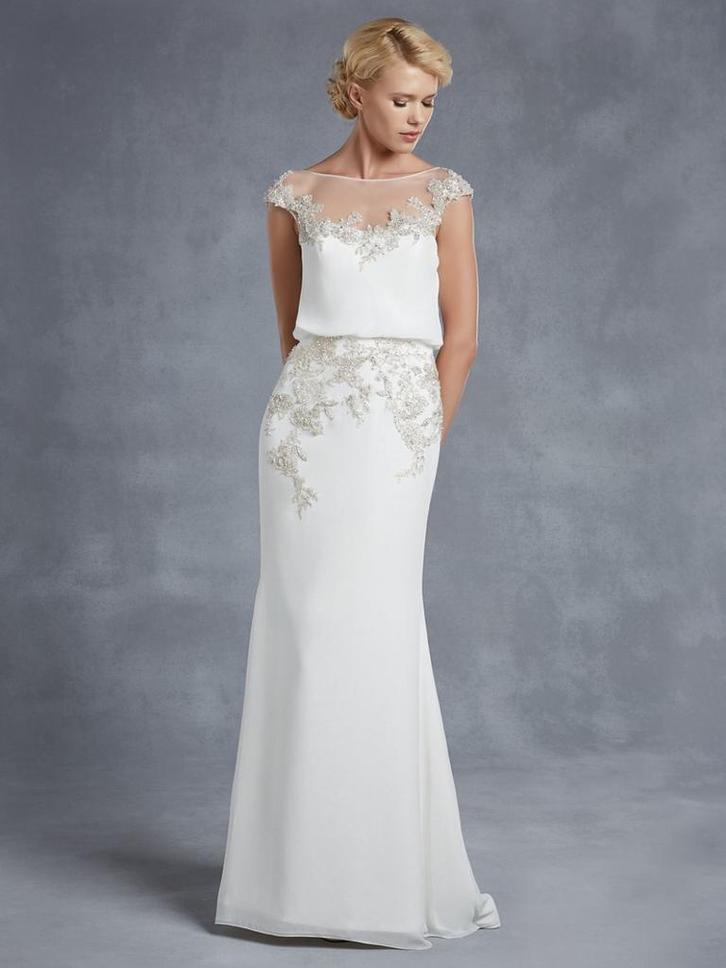 Enzoani vintage Gatsby look trouwjurk maat 38, Kleding | Dames, Trouwkleding en Trouwaccessoires, Nieuw, Trouwjurk, Wit, Ophalen of Verzenden