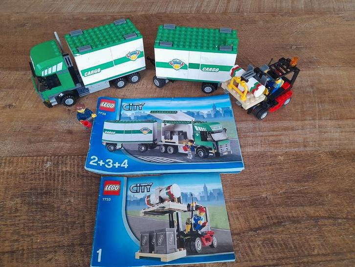 Lego city 7733 vrachtwagen met vorkheftruck, Kinderen en Baby's, Speelgoed | Duplo en Lego, Gebruikt, Lego, Complete set, Ophalen of Verzenden