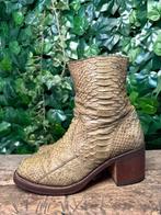 Geweldig mooie vintage python blokhak laarsje sendra maat 40