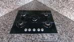Indesit Gaskookplaat - 5 pits - Zwart Glas, Witgoed en Apparatuur, Kookplaten, Ophalen, Gebruikt, Inbouw, Gas