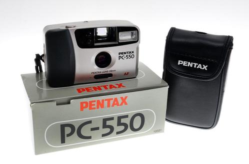 Pentax PC-550 analoge compactcamera met tasje, nieuw in doos, Audio, Tv en Foto, Fotocamera's Analoog, Zo goed als nieuw, Compact
