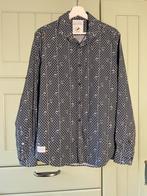 A Fish Named Fred maat L blauw all over print bamboe, Kleding | Heren, Blauw, Ophalen of Verzenden, Zo goed als nieuw, Halswijdte 41/42 (L)