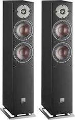 Dali Oberon 5 Zwart Essen fineer, Zo goed als nieuw, 120 watt of meer, Front, Rear of Stereo speakers, Ophalen