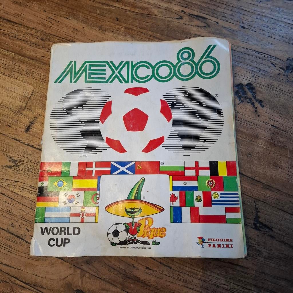 Compleet Mexico 86 Sticker Album met Standen, Verzamelen, Ophalen of Verzenden, Gebruikt, Overige sporten, Poster, Plaatje of Sticker