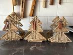 Riviera maison rattan kerst windlichtjes 3 stuks, Diversen, Kerst, Ophalen of Verzenden, Zo goed als nieuw