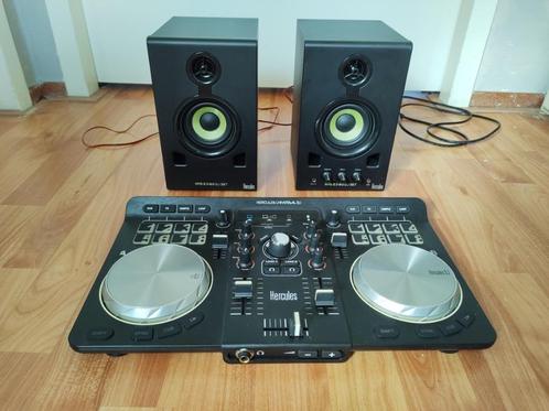 Hercules Universal DJ Controller + Monitorspeakers (& CD), Muziek en Instrumenten, Dj-sets en Draaitafels, Zo goed als nieuw, Dj-set