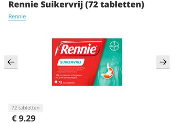 12 pakken Rennie 864 tabletten/koffiestarbucks beschikbaar voor biedingen