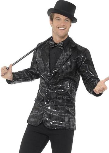 Zwart glitter colbert maat L beschikbaar voor biedingen