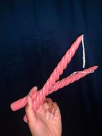 Spiraal twister spiral roze kaarsen 2 stuks, Nieuw, Ophalen of Verzenden