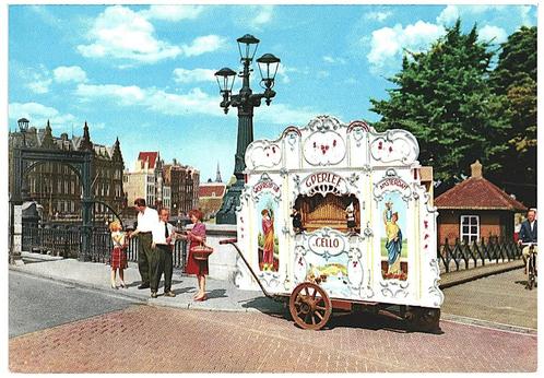 963880	Amsterdam	Jr 60 70 Draaiorgel	Cello	Mooie Oude kaart, Verzamelen, Ansichtkaarten | Nederland, Ongelopen, Noord-Holland
