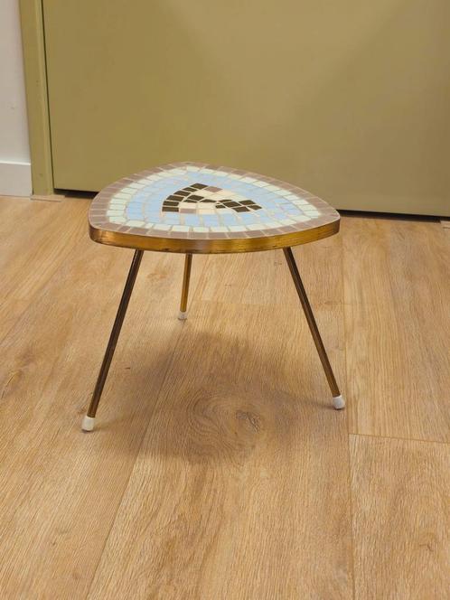 Vintage Mozaïek Bijzettafel Plantentafeltje Tafeltje, Huis en Inrichting, Tafels | Statafels, Gebruikt, Ophalen of Verzenden
