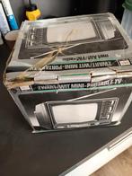 Hema Mini Portable TV Zwart/Wit met Radio, Antiek en Kunst, Ophalen of Verzenden