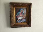 Schilderij Madonna met kind achter glas, Ophalen