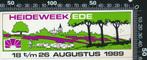 Sticker: Heideweek Ede 1989, Ophalen of Verzenden, Zo goed als nieuw, Bedrijf of Vereniging