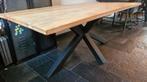 Mango houten eettafel met metalen spinpoot onderstel, Huis en Inrichting, Tafels | Eettafels, Ophalen, 100 tot 150 cm, Zo goed als nieuw