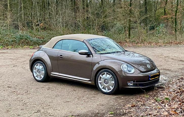 Volkswagen Beetle Cabrio 1.4 TSI 118KW 2013 Bruin, Auto's, Volkswagen, Particulier, Beetle (Kever), ABS, Airbags, Airconditioning