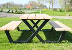 Degelijke picknicktafel met verzinkt onderstel –Douglas hout, Ophalen of Verzenden, Nieuw, Rechthoekig, Hout