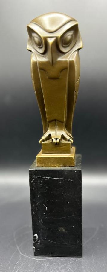 Bronzen Art-Deco stijl uil. beschikbaar voor biedingen