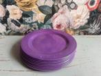 Paarse Borden - Set van 8 gemaakt van bamboe plastic, Huis en Inrichting, Keuken | Servies, Ophalen, Overige materialen, Zo goed als nieuw