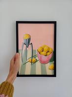 Modern stilleven schilderij iconische citruspers en citroen, Ophalen of Verzenden