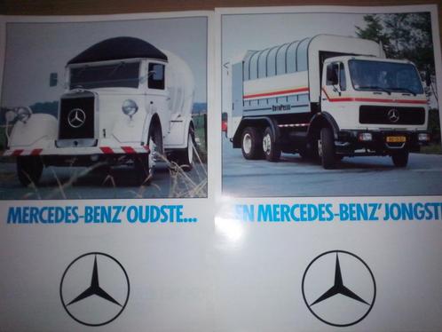 3 vuilniswagen posters: 2x Mercedes Rotopress + DAF Wytrans, Verzamelen, Automerken, Motoren en Formule 1, Zo goed als nieuw, Auto's