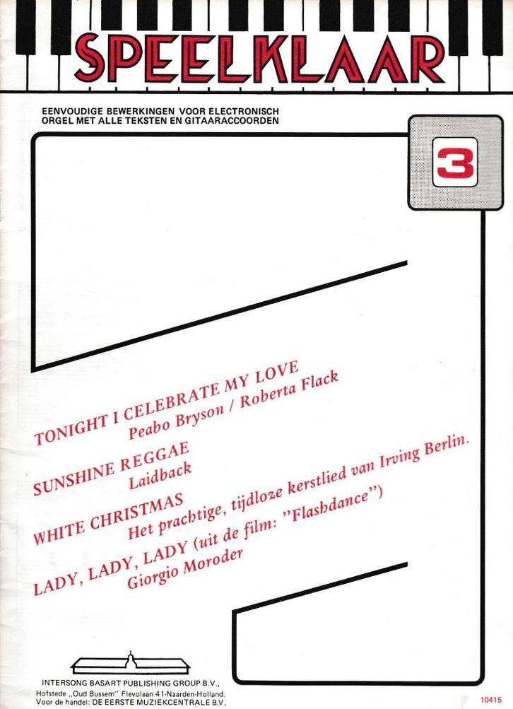 SPEELKLAAR 3, Muziek en Instrumenten, Bladmuziek, Gebruikt, Artiest of Componist, Klassiek, Piano, Keyboard, Orgel, Verzenden