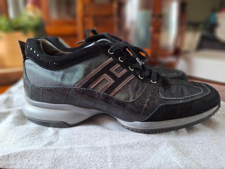 Hogan New Active Allacciato 38,5 zwart uitneembare zool, Kleding | Dames, Schoenen, Zo goed als nieuw, Sneakers of Gympen, Zwart