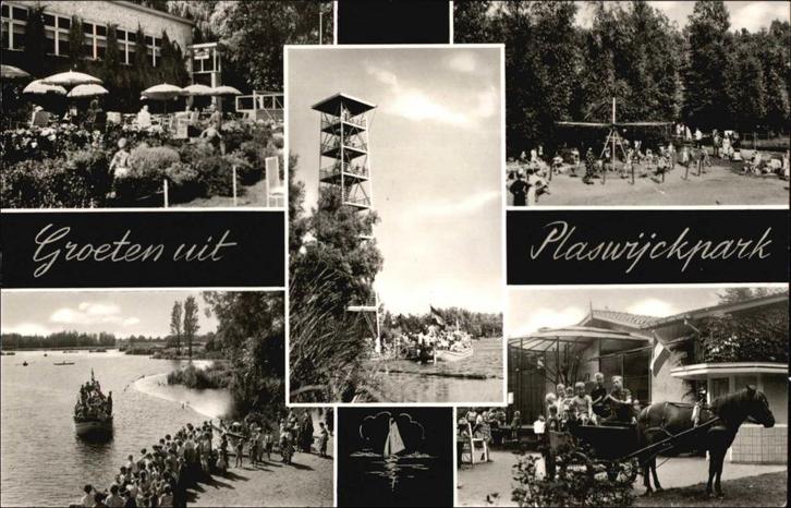 Rotterdam N Plaswijckpark 1959 5-vensterkaart., Verzamelen, Ansichtkaarten | Nederland, Ongelopen, Zuid-Holland, 1940 tot 1960