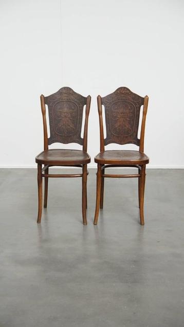 Set van 2 originele Jacob en Josef Kohn bentwood Thonet desi beschikbaar voor biedingen