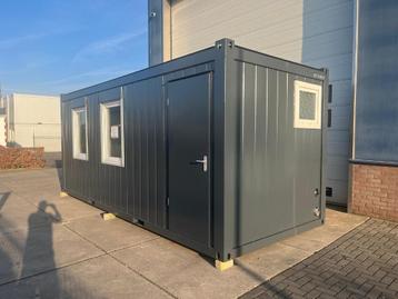 Kantoorunit afm. 6x2,45 meter, met keuken en toilet. beschikbaar voor biedingen