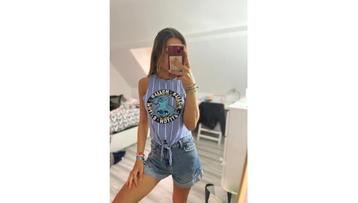 Undiz Crop Top Croptop Cropped Kort Shirtje Stitch Mt. 152 beschikbaar voor biedingen