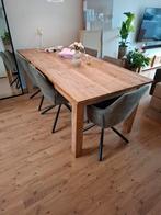 Teakhouten eettafel, Huis en Inrichting, Tafels | Eettafels, Ophalen, 200 cm of meer, 50 tot 100 cm, Zo goed als nieuw