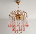Vintage teardrop waterval kroonluchter – Murano glas, Huis en Inrichting, Lampen | Kroonluchters, Ophalen, Gebruikt, Glas, Teardrop
