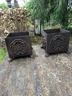 2 x gietijzeren tuinpot bloempot, Tuin en Terras, Tuinvazen, Ophalen, Gebruikt