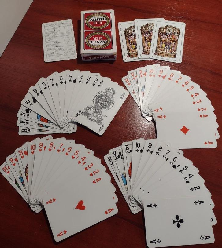 Amstel Speelkaarten Stock 52 kaarten Bridge/Canasta., Verzamelen, Biermerken, Nieuw, Overige typen, Amstel, Ophalen of Verzenden