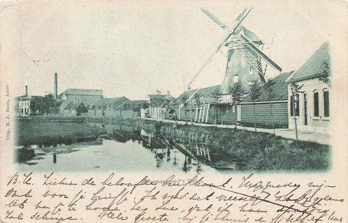 JK337 Wormerveer 't Dijkje Molen 1900, Verzamelen, Ansichtkaarten | Nederland, Gelopen, Noord-Holland, Voor 1920, Verzenden
