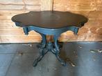 Antieke brocante Zwarte Tafel met Sierlijke Poten, Ophalen