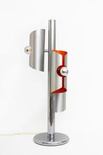 Vintage jaren 70 Space-Age tafellamp Polam ‘Wokkel’, Ophalen, Gebruikt, 50 tot 75 cm, Metaal