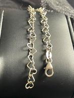 zilveren hartjes armband, Ophalen of Verzenden, Zo goed als nieuw, Zilver