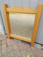 blank houten spiegel halspiegel, Huis en Inrichting, Minder dan 50 cm, Ophalen of Verzenden, Zo goed als nieuw, Minder dan 100 cm