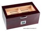 BOOKWILL HUMIDOR KERSENHOUT HOOGGLANS DIGITAL 75 SIGAREN h04, Verzenden, Nieuw, Tabaksdoos of Verpakking